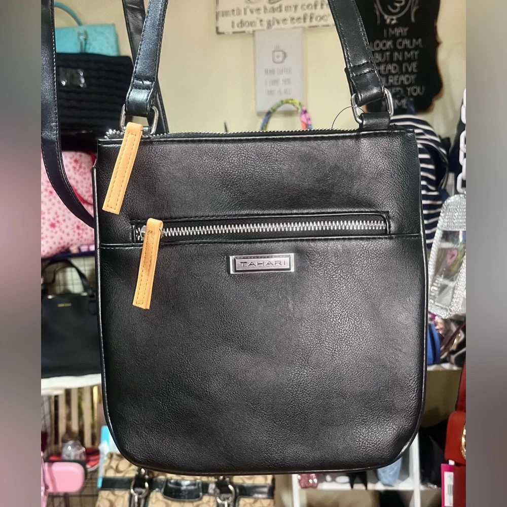 Tahari Black Crossbody Bag - Picture 1 of 5